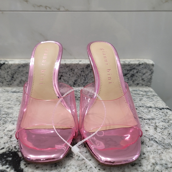 Gianni Bini Shoes Gianni Bini Oziee Clear Vinyl Sculptural Heel